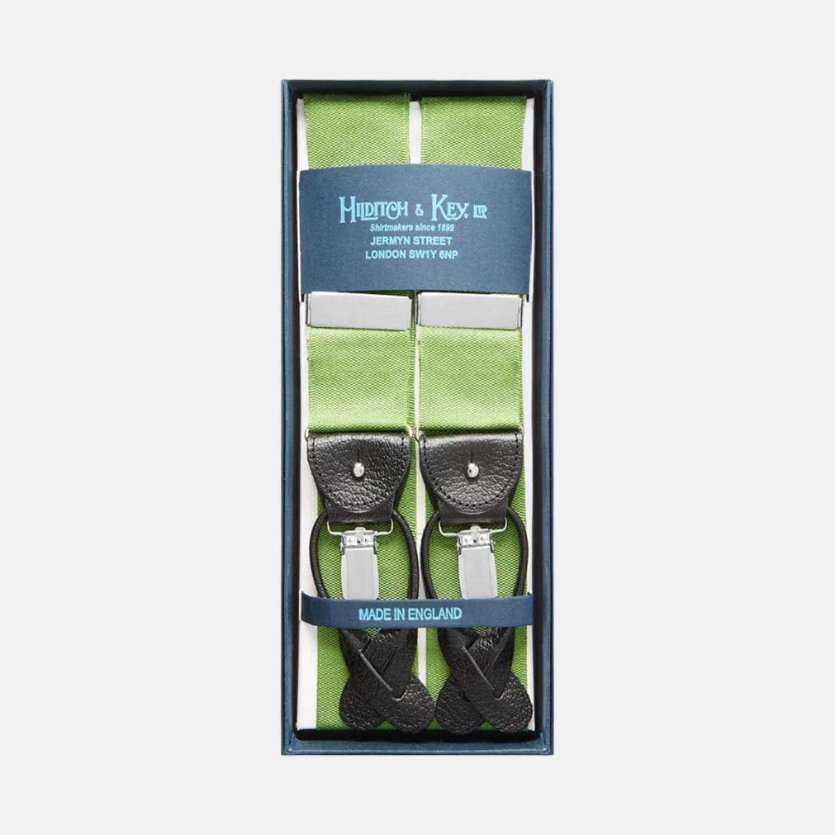 Classic Green Silk Barathea Braces