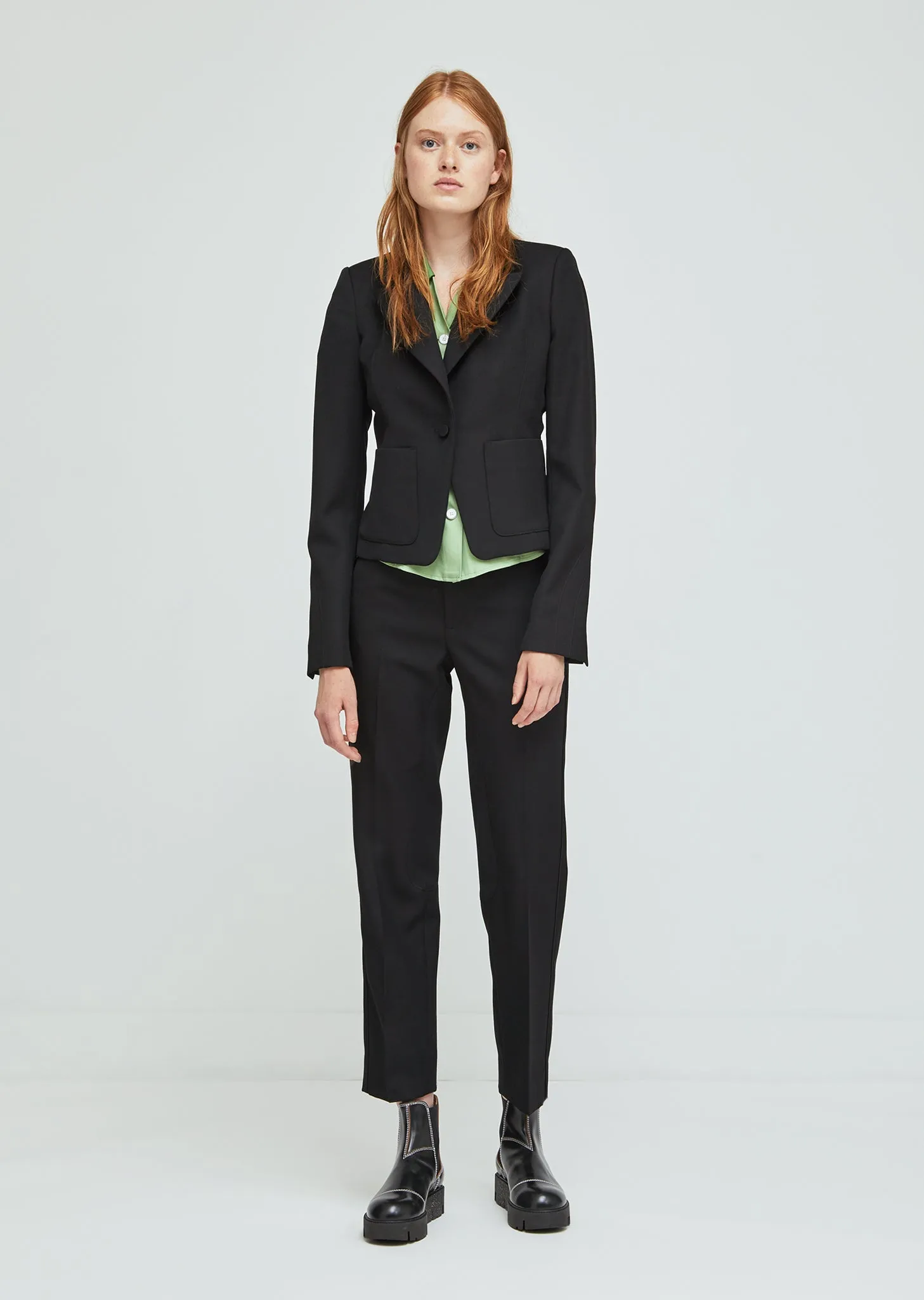 Cropped Wool Blazer