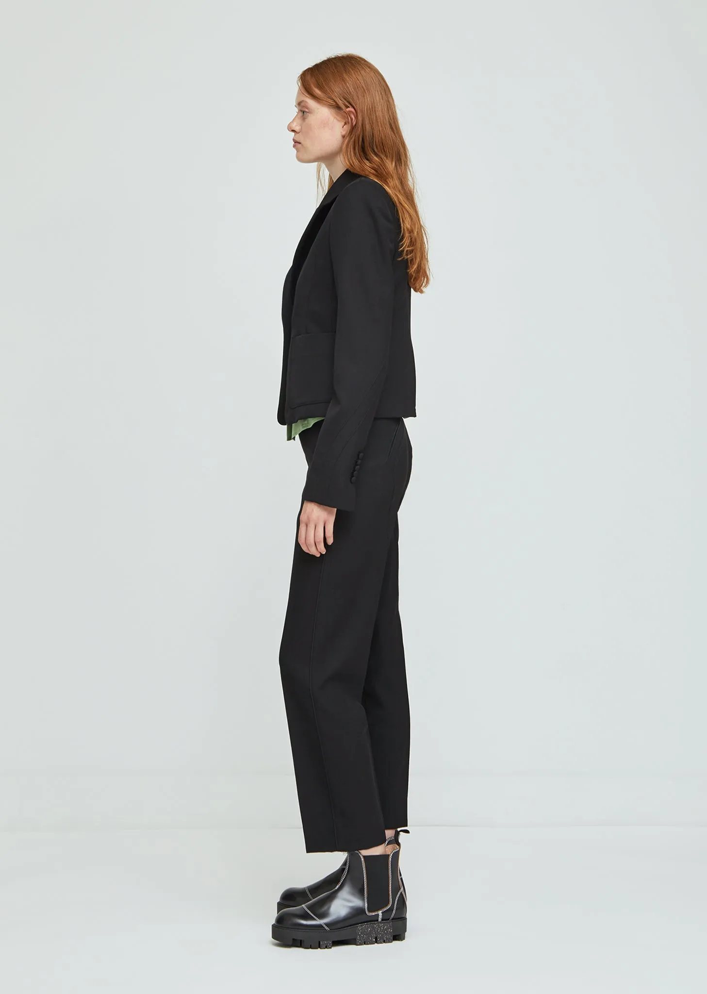 Cropped Wool Blazer