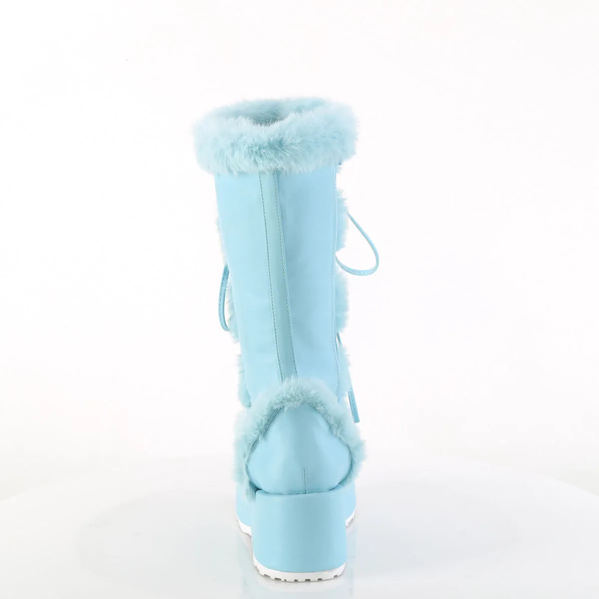 CUBBY-311 DemoniaCult Baby Blue Vegan Leather Sexy Women's Mid-Calf & Knee High Boots (Alternative Footwear)