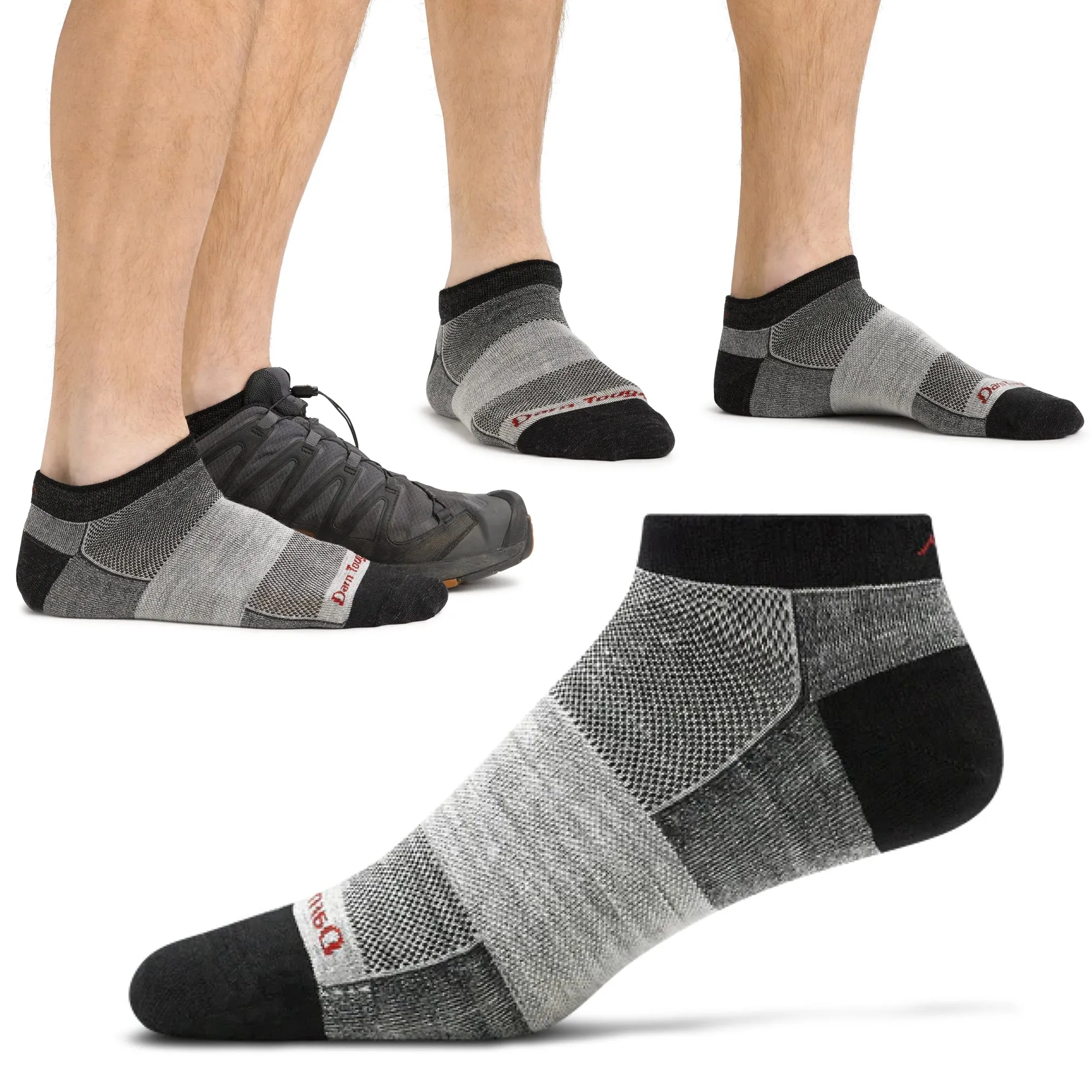 Darn Tough 1437 No Show Lightweight Socks - Men's - Merino Wool, Moisture-Wicking, Seamless, All-Weather Comfort
