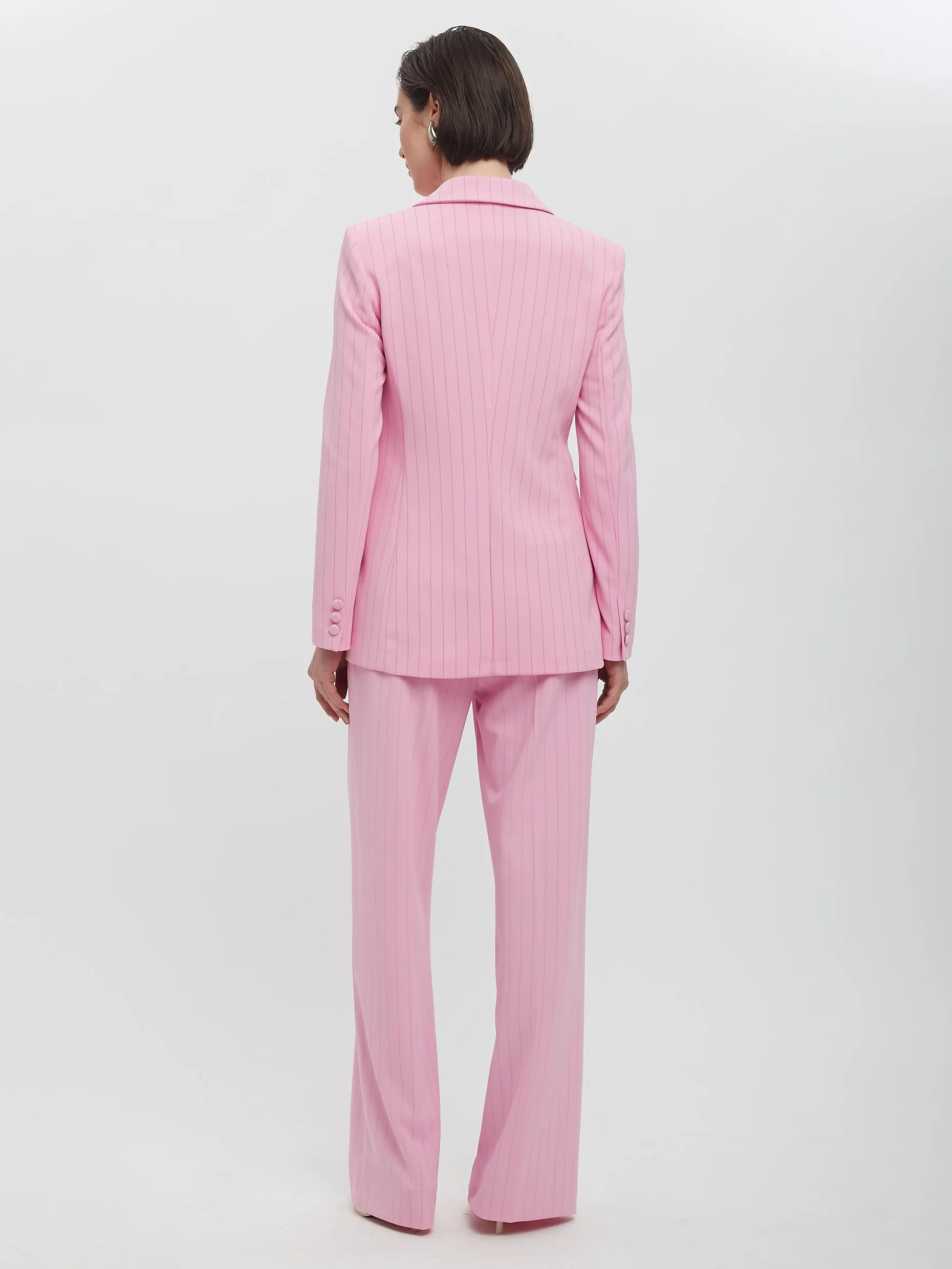 Double Breasted Pinstripe Blazer