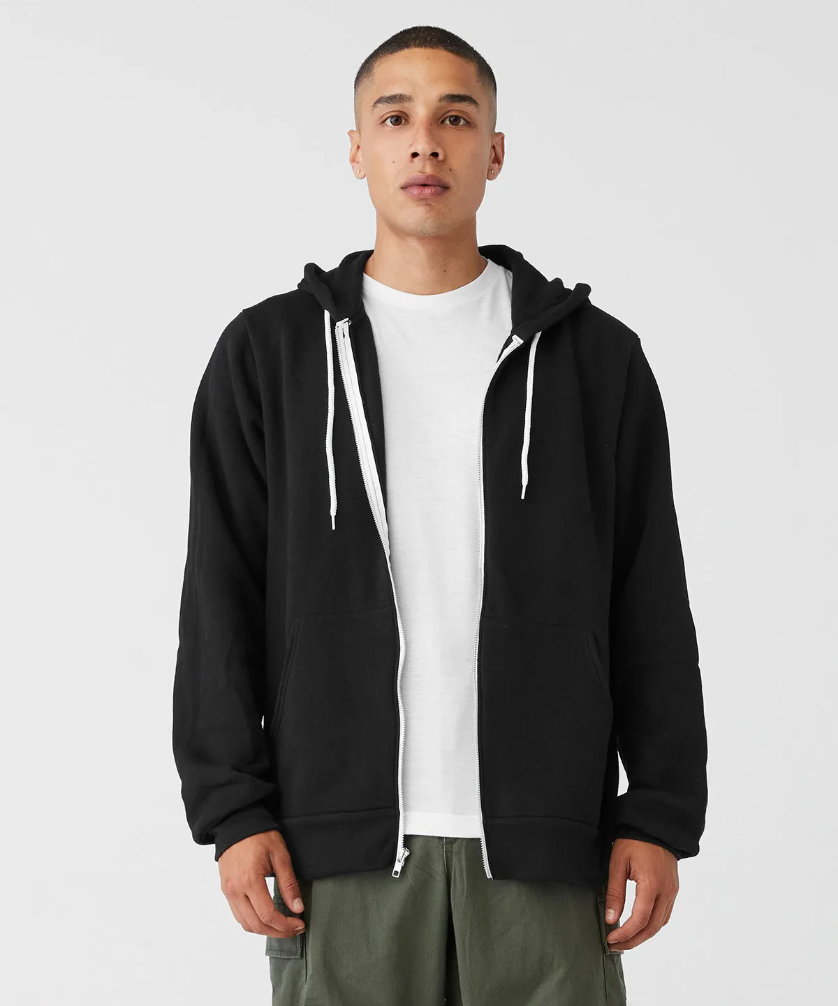 DTG Black - Unisex polycotton fleece full-zip hoodie