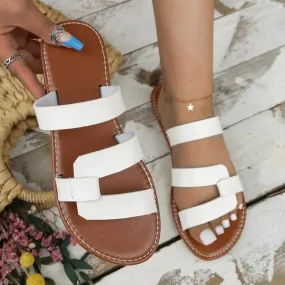 Ella – Summer Cross Strap Flat Sandals