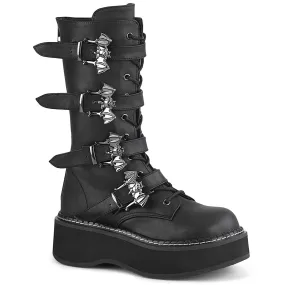 EMILY-322 DemoniaCult Black Vegan Leather Sexy Women's Mid-Calf & Knee High Boots (Alternative Footwear)