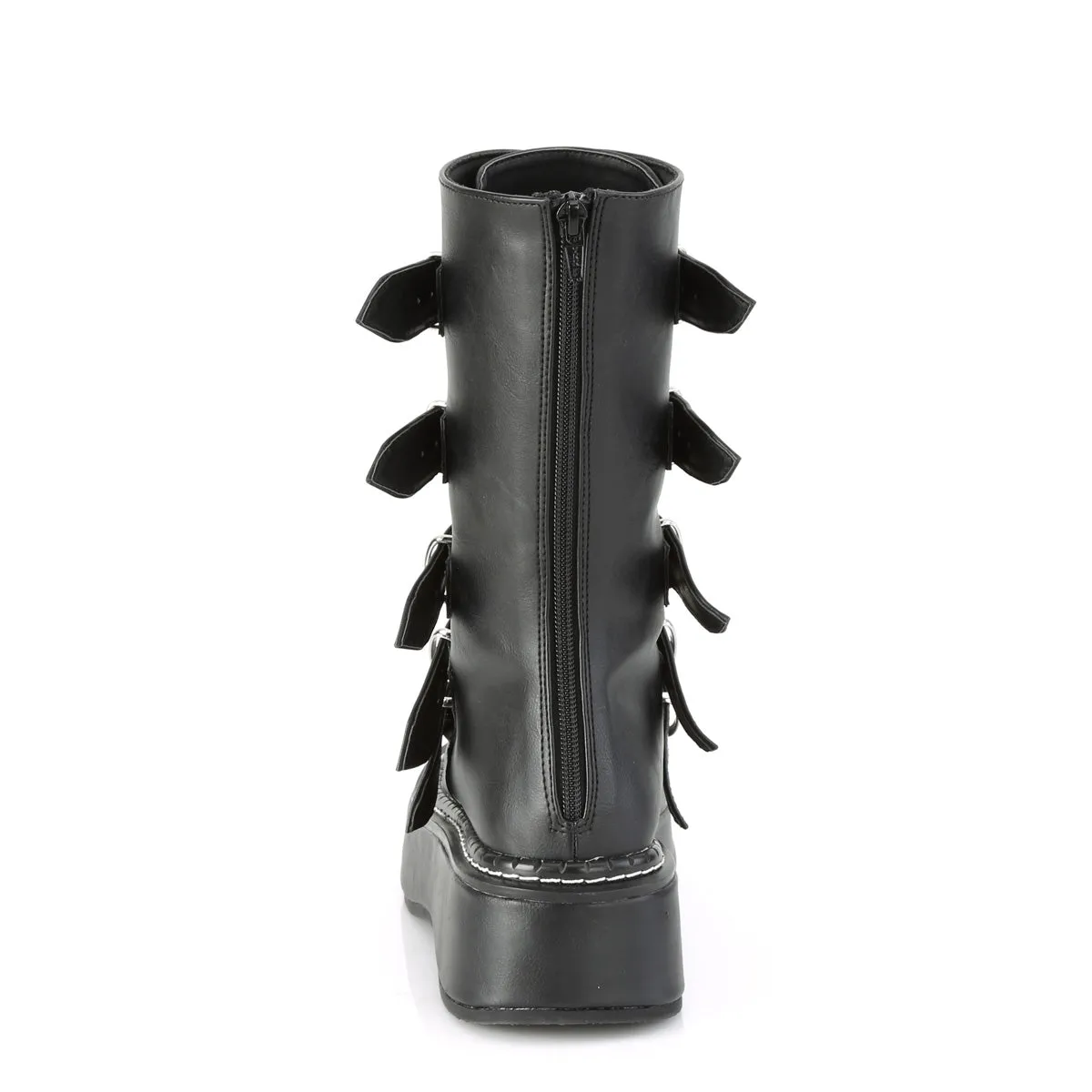EMILY-330 DemoniaCult Black Vegan Leather Sexy Women's Mid-Calf & Knee High Boots (Alternative Footwear)