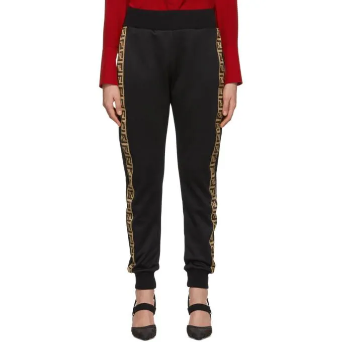 Fendi Black Forever Fendi Ribbon Lounge Pants