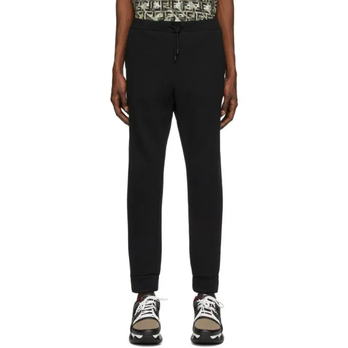 Fendi Black Jersey Lounge Pants