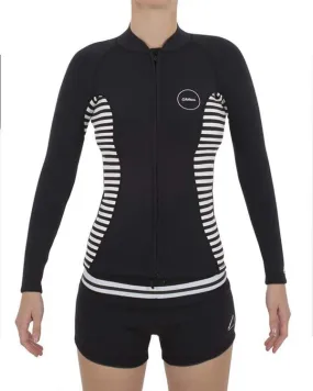 Follow 2mm Womens Heater Top (2018) - Black/White
