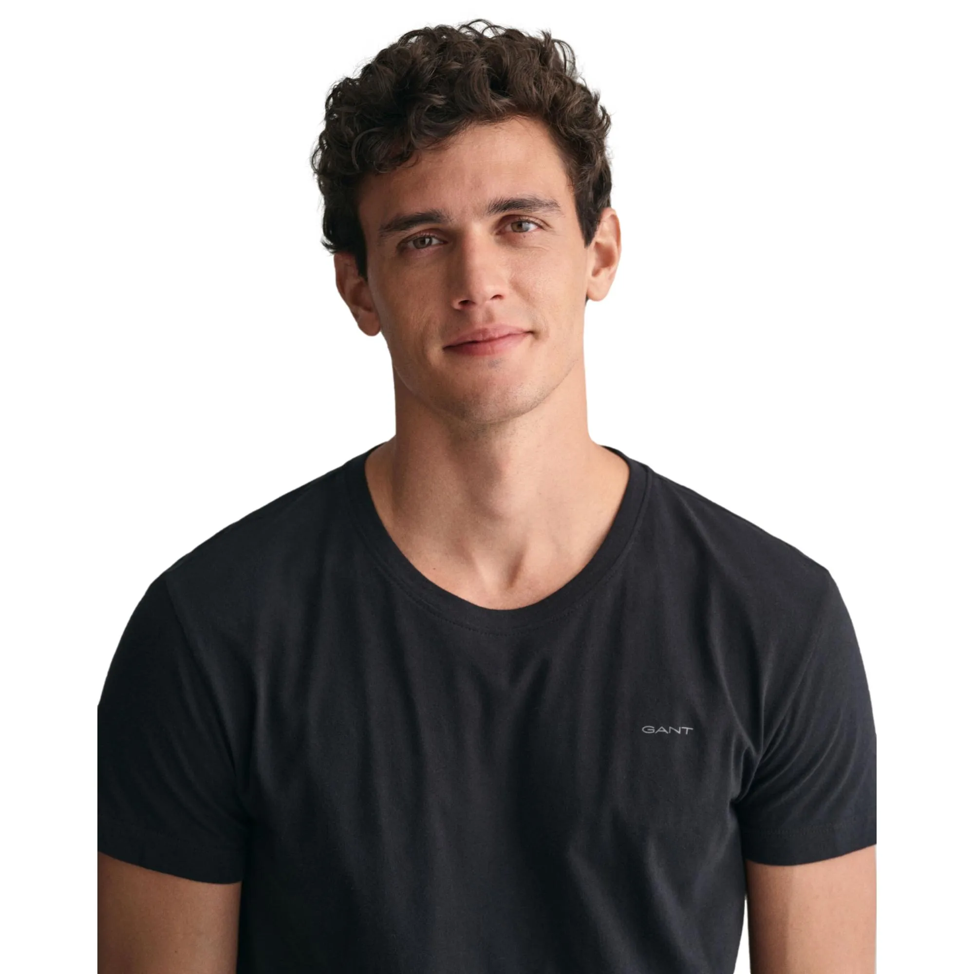 GANT Crew Neck T-Shirt 2 Pack - Black