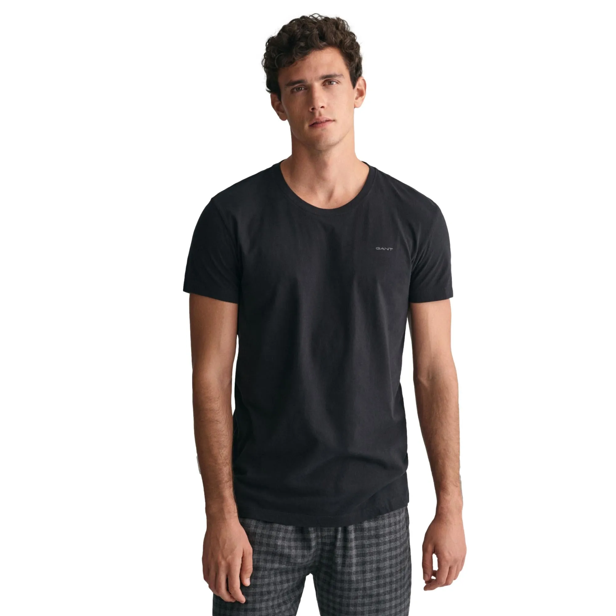 GANT Crew Neck T-Shirt 2 Pack - Black