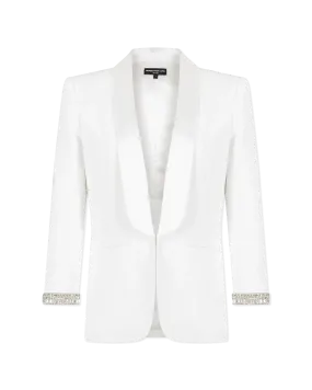 Generation Love Argo Crystal Satin Combo Crepe Blazer