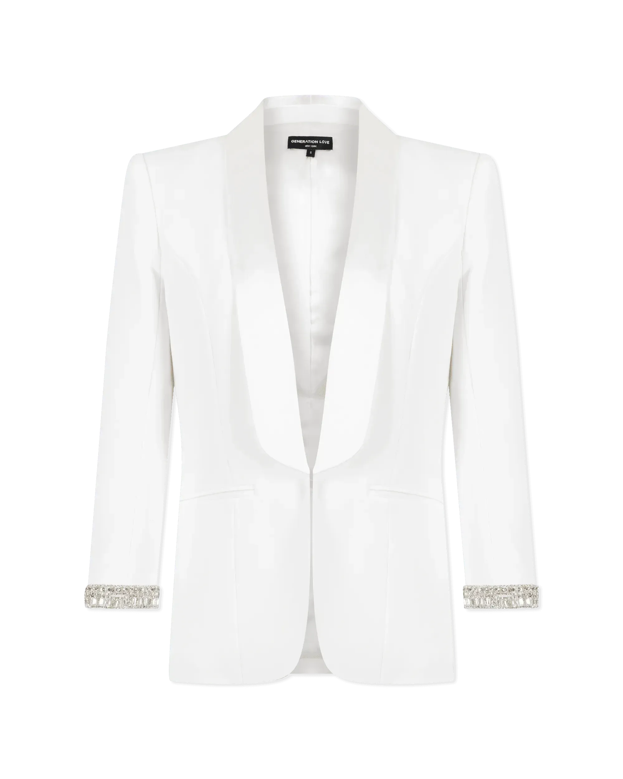 Generation Love Argo Crystal Satin Combo Crepe Blazer