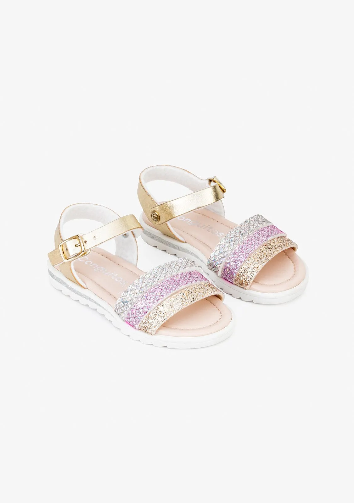 Girl's Glitter Multicolor Sandals