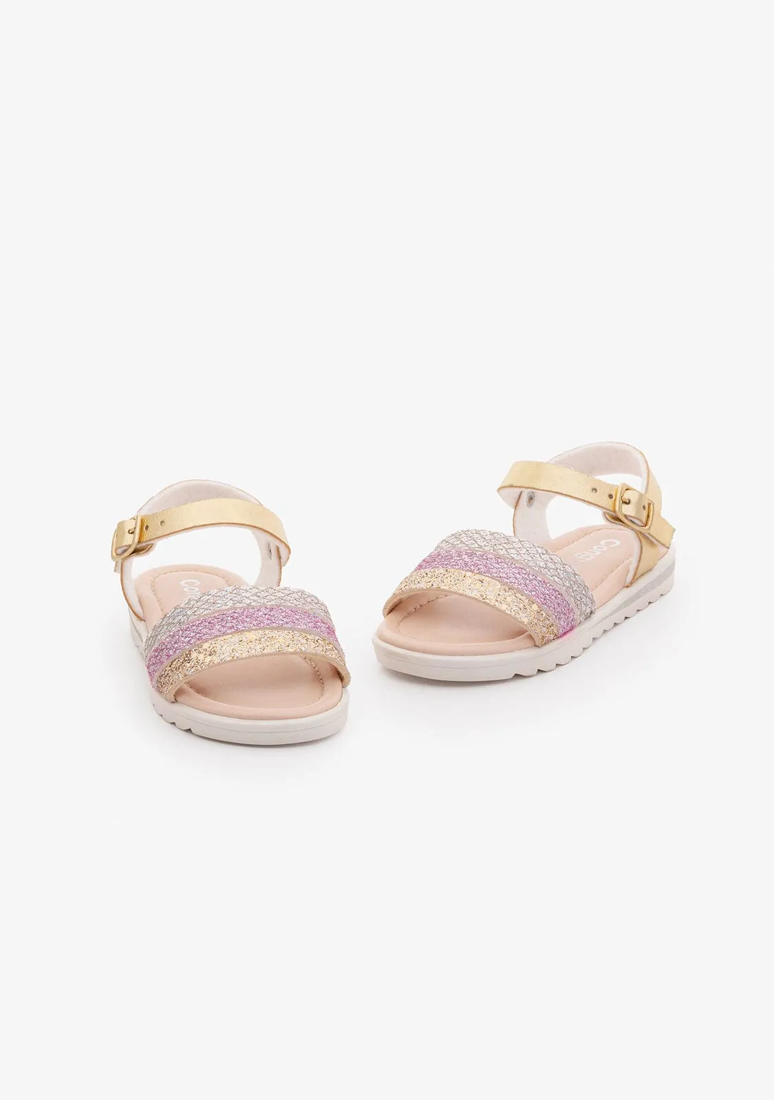 Girl's Glitter Multicolor Sandals