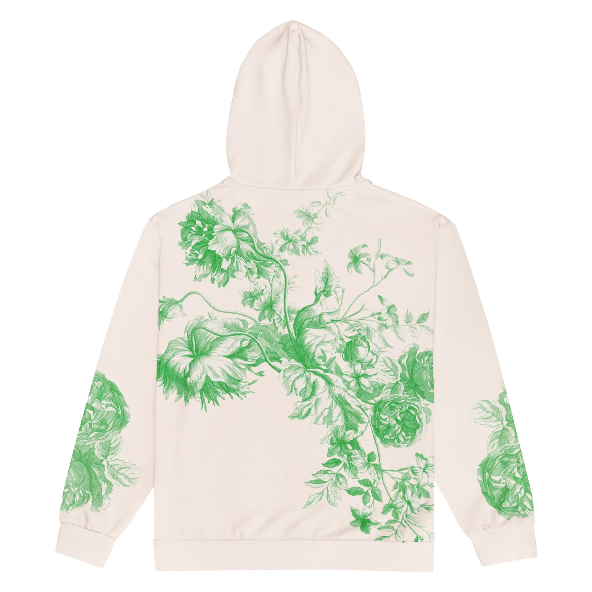 Green Toile zip hoodie