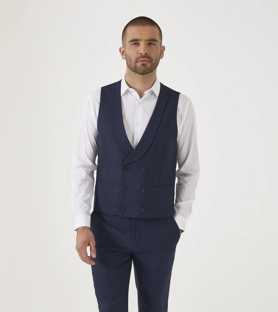 Harcourt Navy Waistcoat