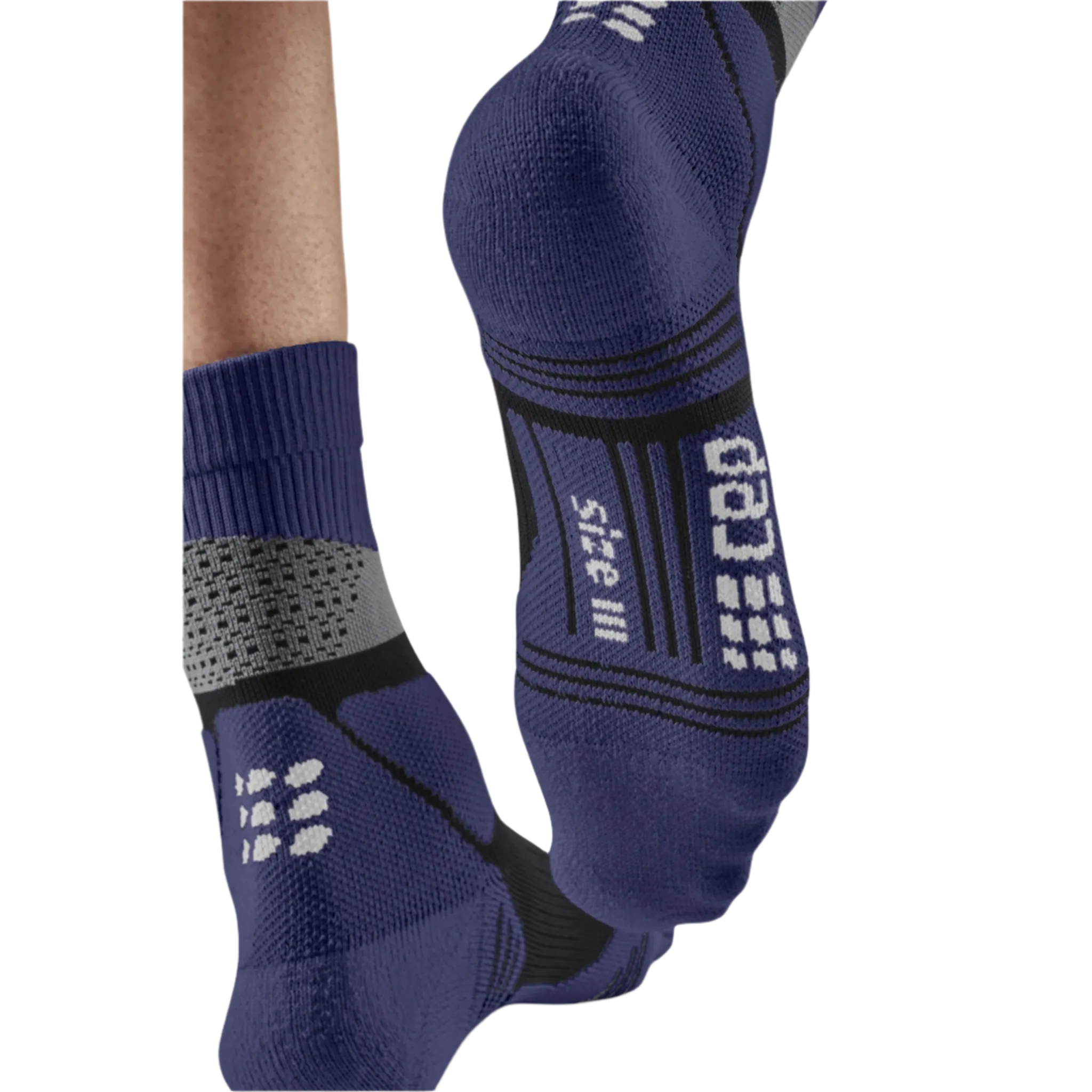Hiking Max Cushion Mid Cut Compression Socks, Women