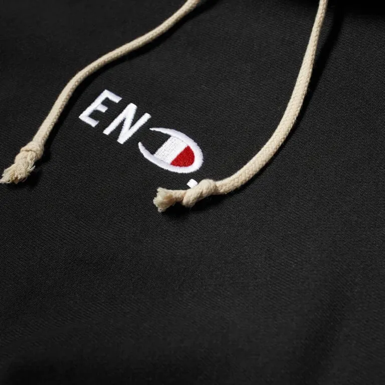 Hoodie END. x Champion Reverse Weave, black