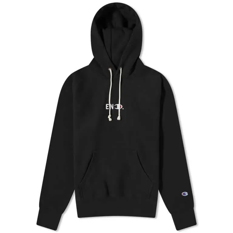 Hoodie END. x Champion Reverse Weave, black