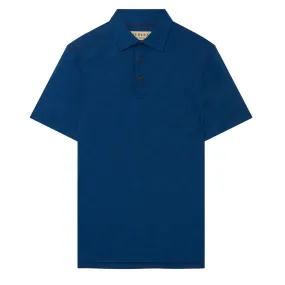 James Purdey Textured Patterned Polo Shirt Blue