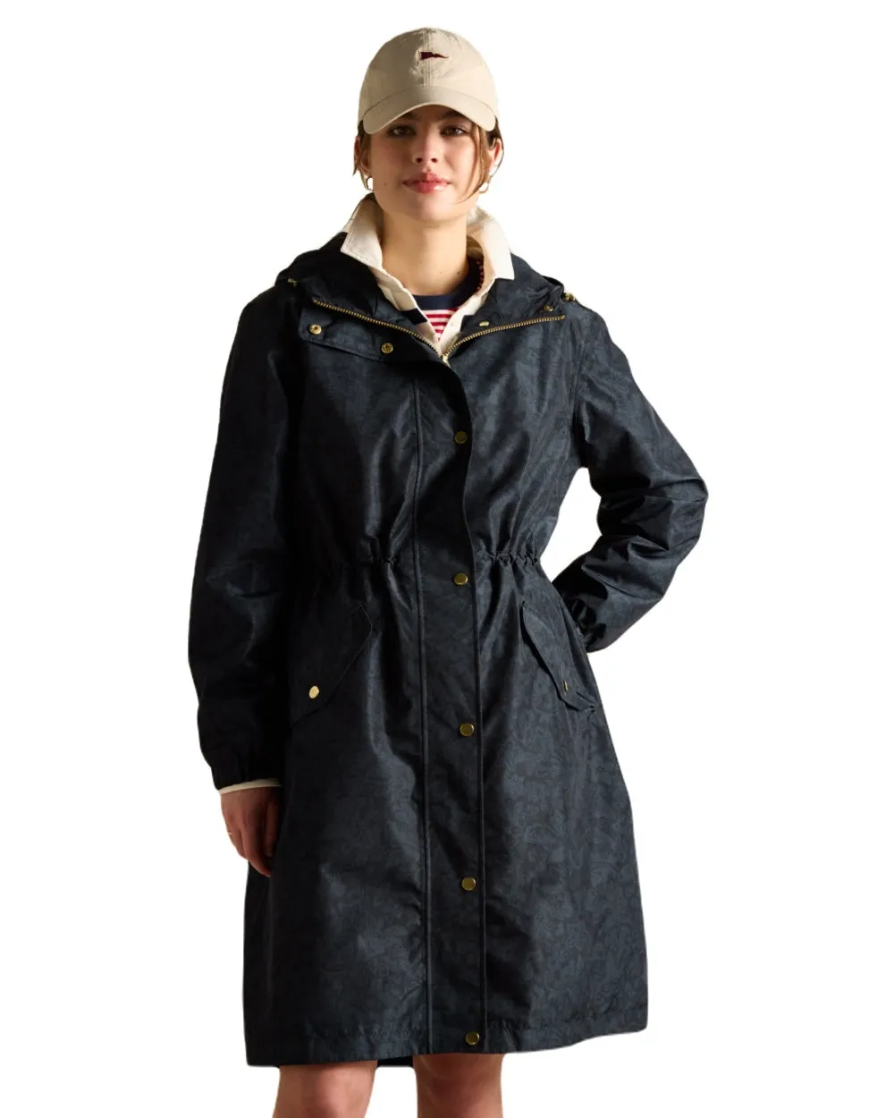 Joules Holkham Waterproof Packable Raincoat With Hood