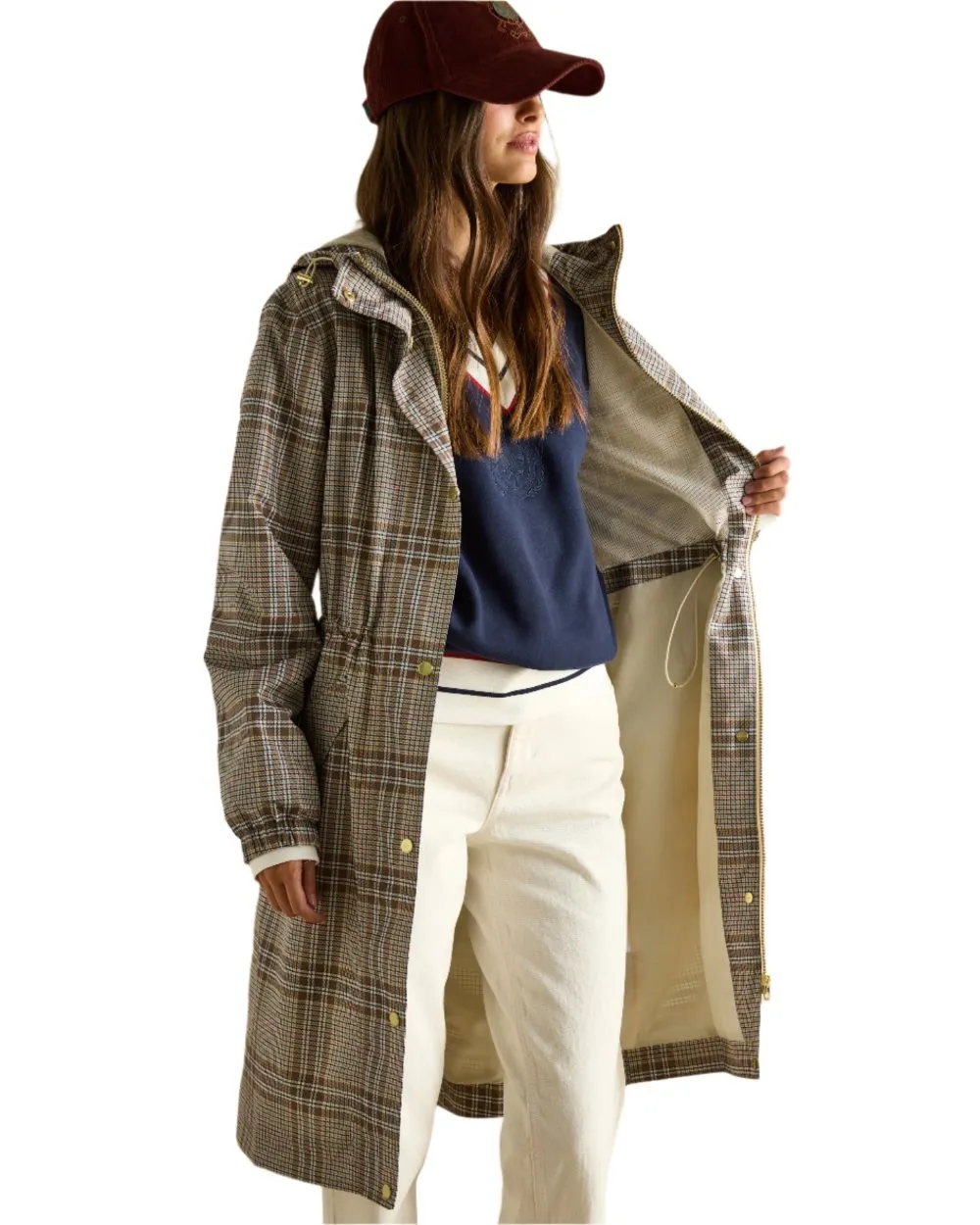 Joules Holkham Waterproof Packable Raincoat With Hood