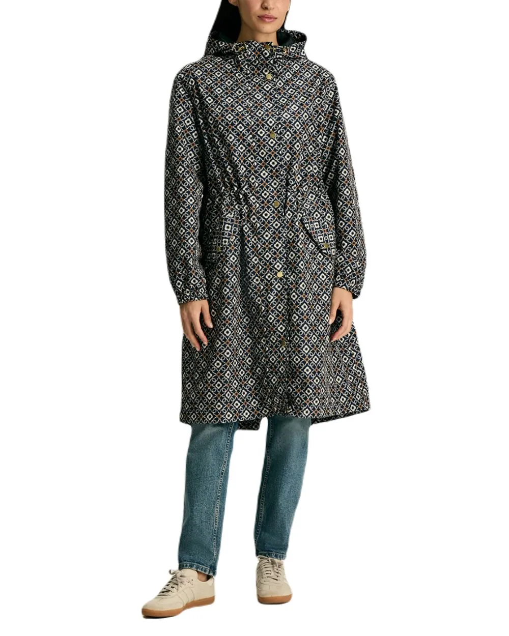 Joules Holkham Waterproof Packable Raincoat With Hood