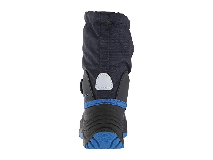 Kamik Kids' Waterbug5 Navy Blue Pull On Waterproof Rounded Toe Ankle Snow Boots