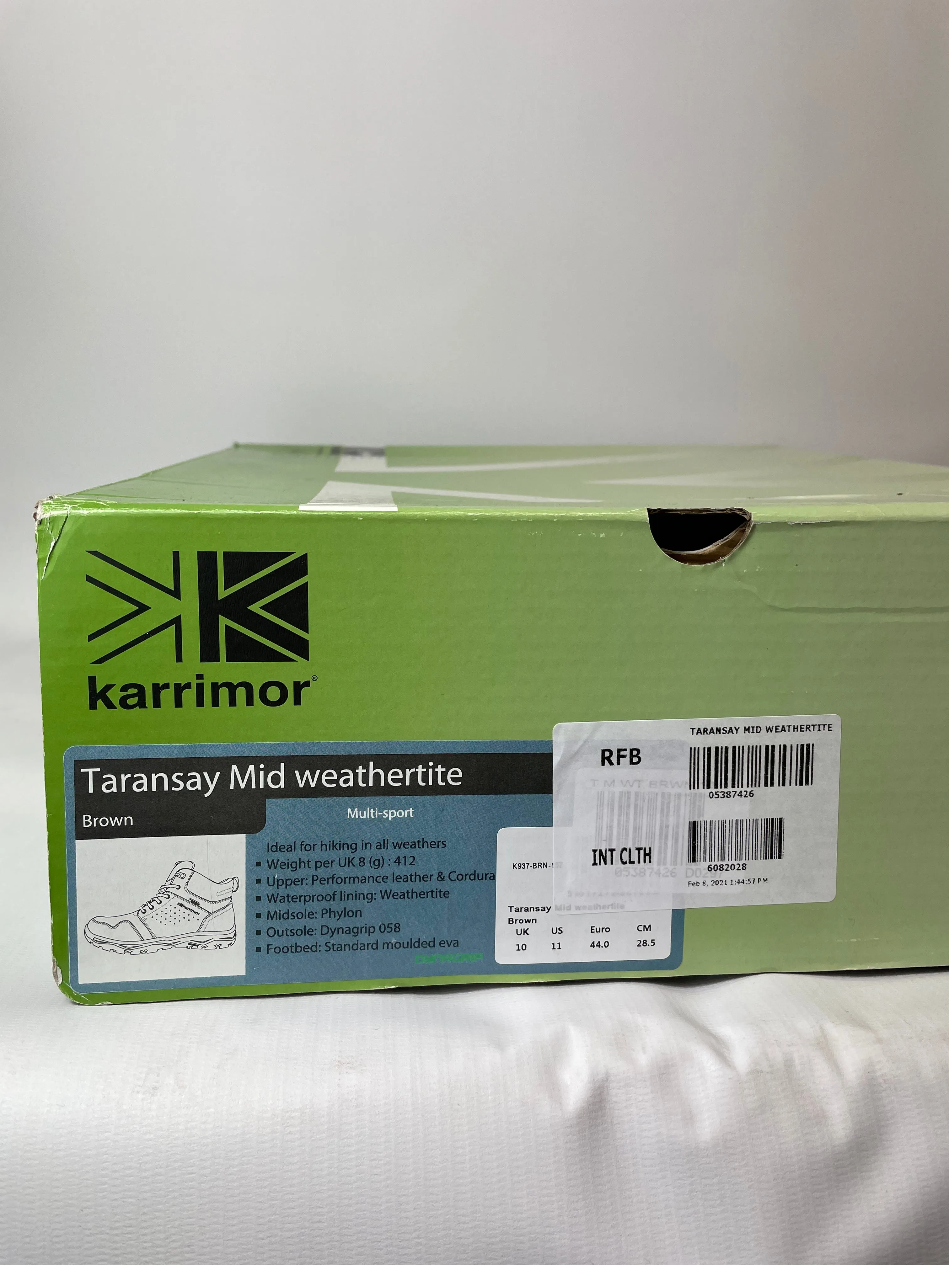Karrimor Taransay Mid Weathertite Mens Boots Brown