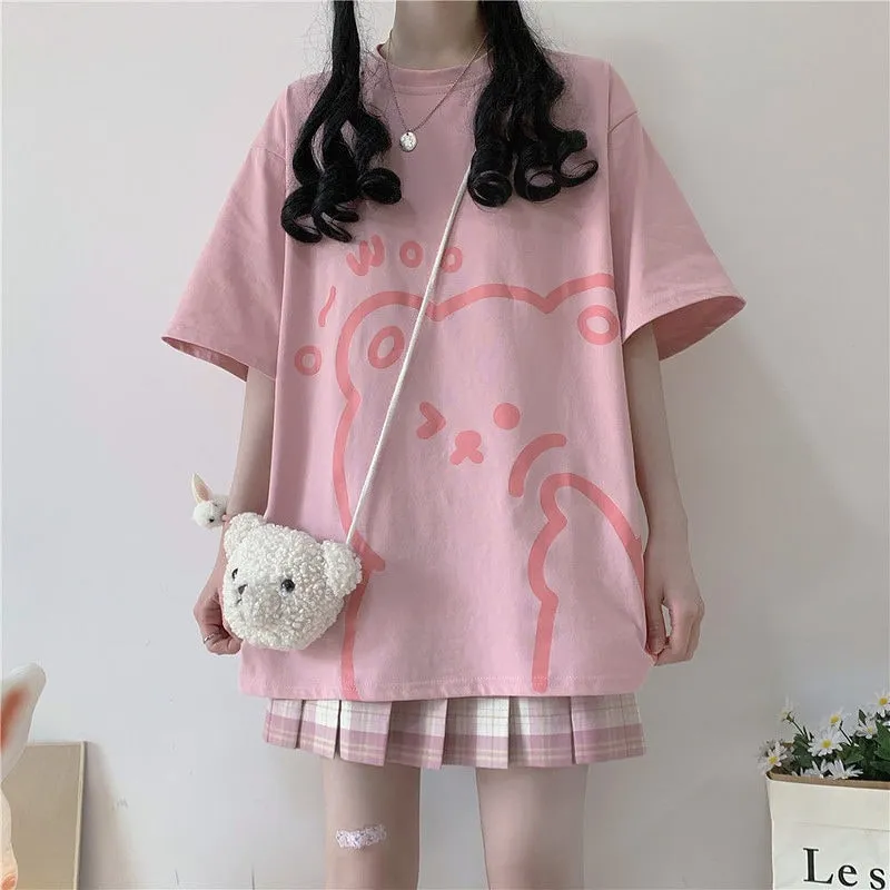 Kawaii Woo Bear Soft Girl T-shirt