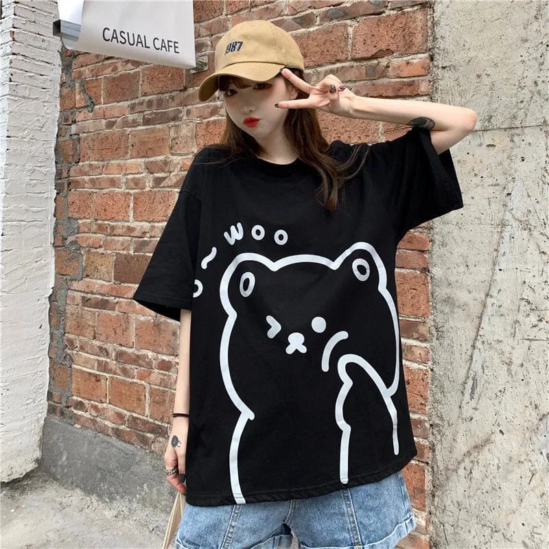 Kawaii Woo Bear Soft Girl T-shirt