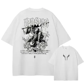 [KUJO] "Berserker Energy" 2-Sided Vintage Oversized T Shirt