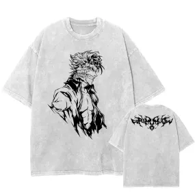 [KUJO] "Grimmjow V2" 2-Sided Vintage Oversized T Shirt