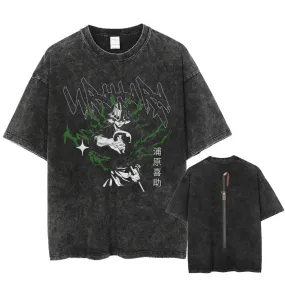 [KUJO] "Urahara" 2-Sided Vintage Oversized T Shirt