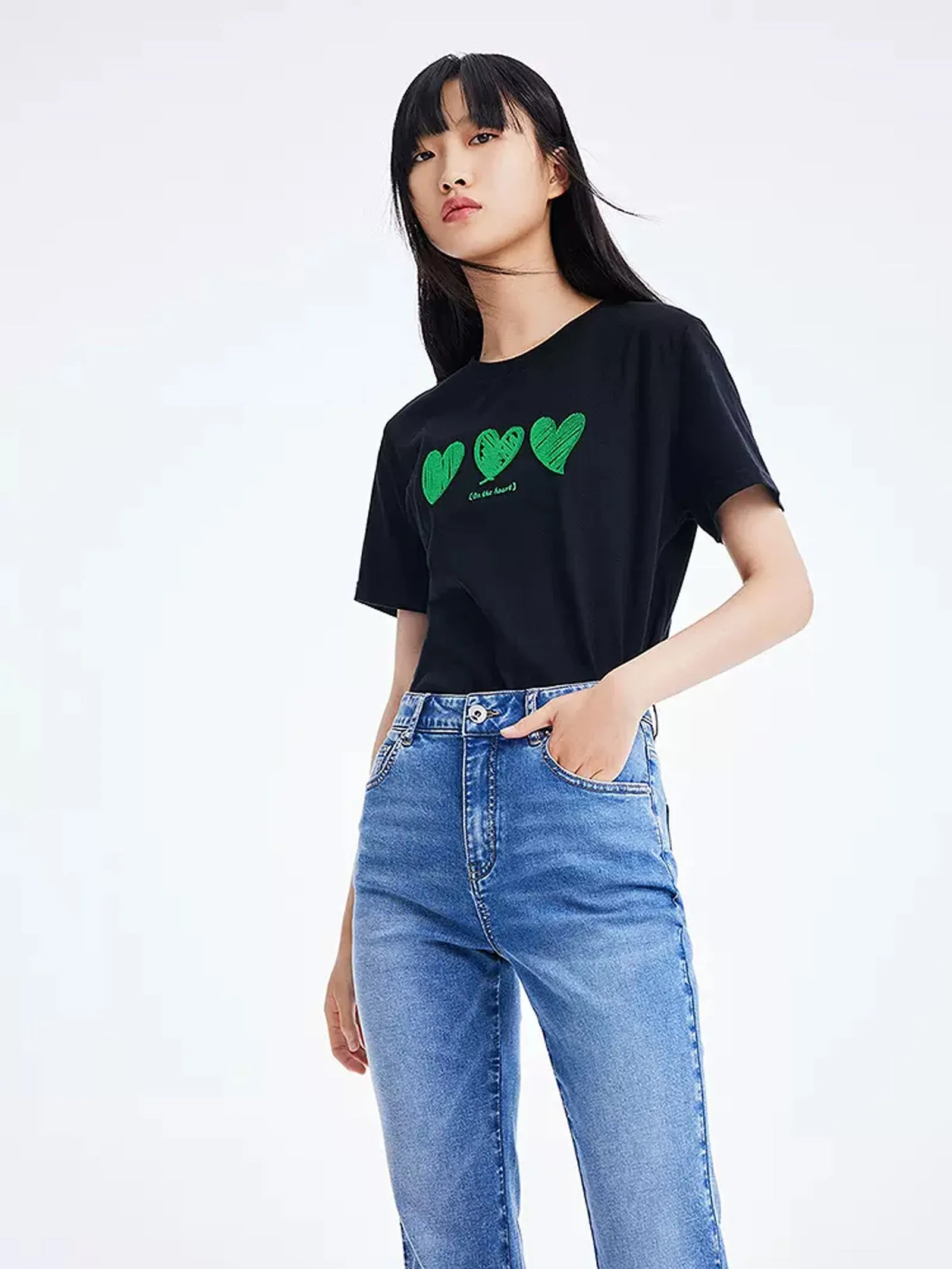 LILY Playful Heart Cotton T-Shirt