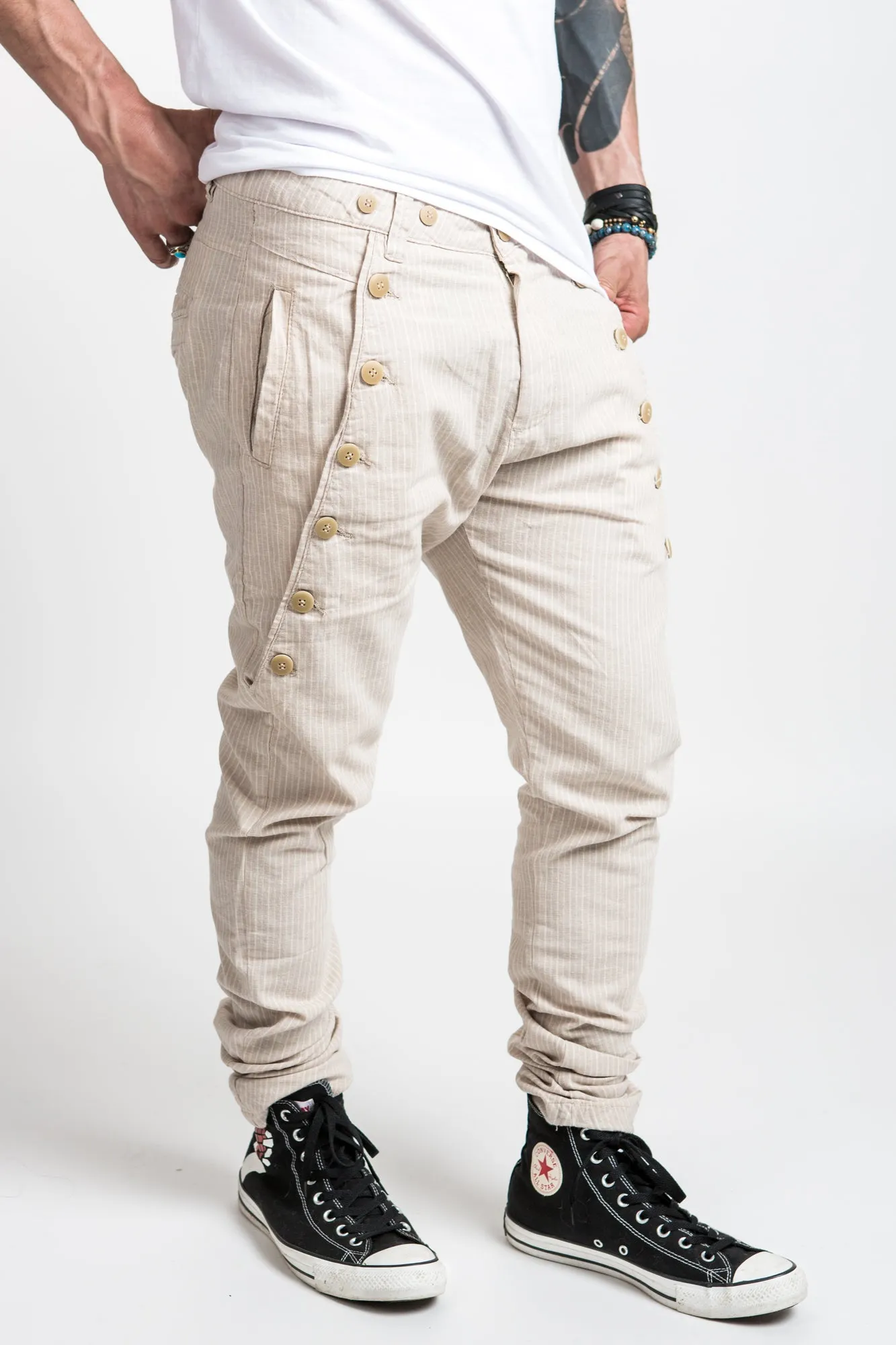 Linen Dress Pants - Tan