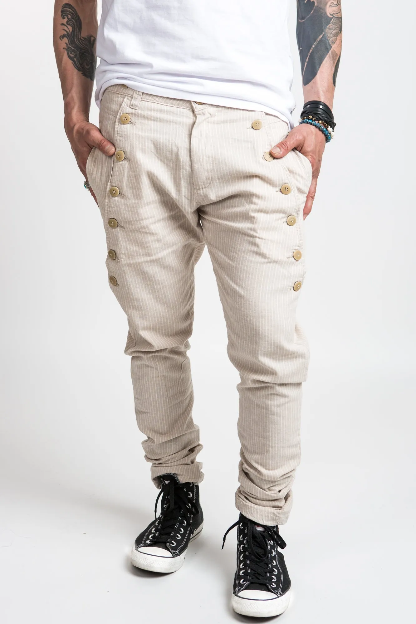 Linen Dress Pants - Tan