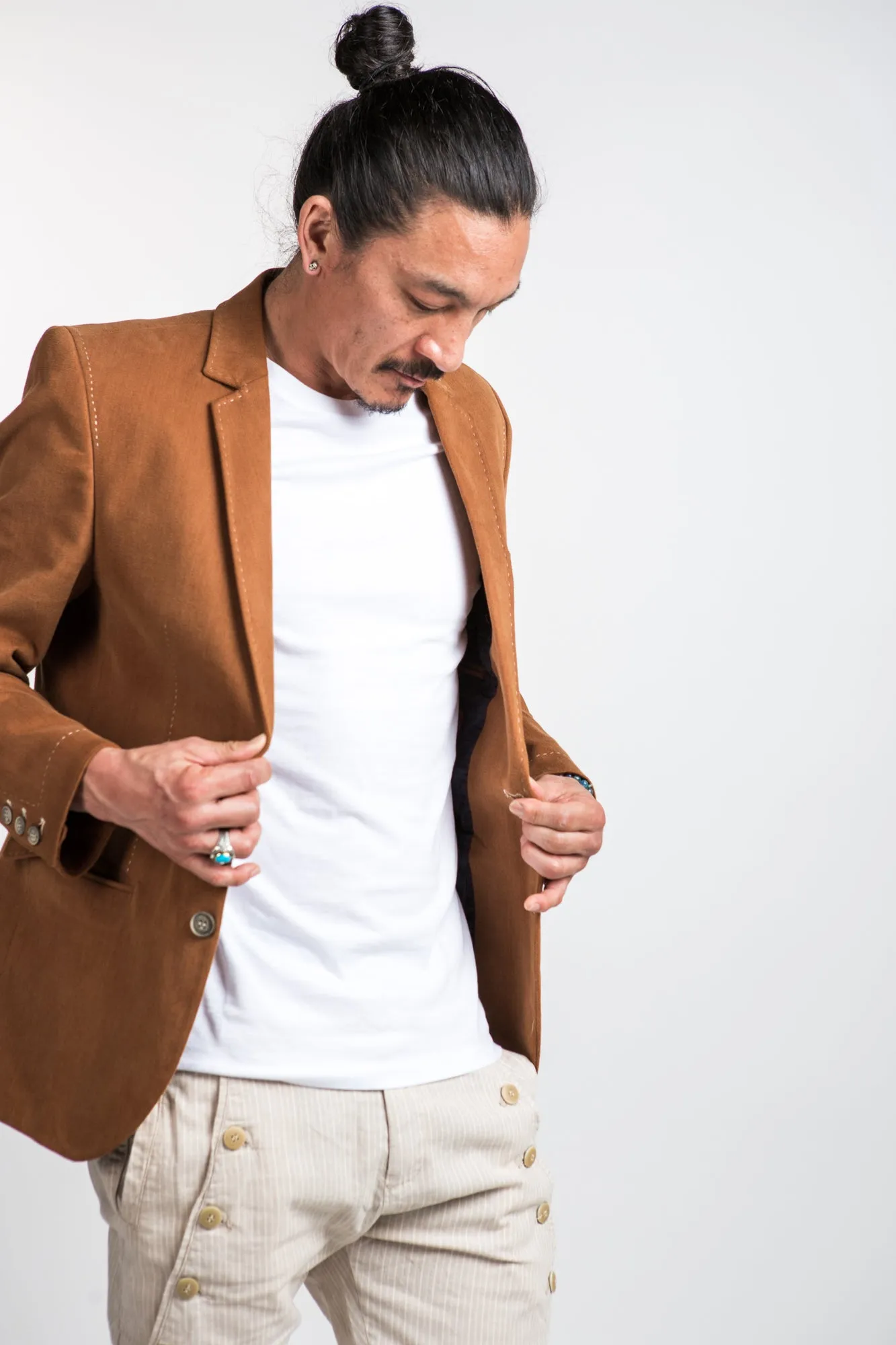 Linen Dress Pants - Tan