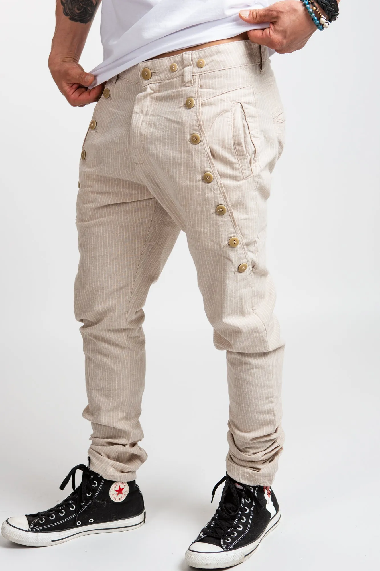 Linen Dress Pants - Tan