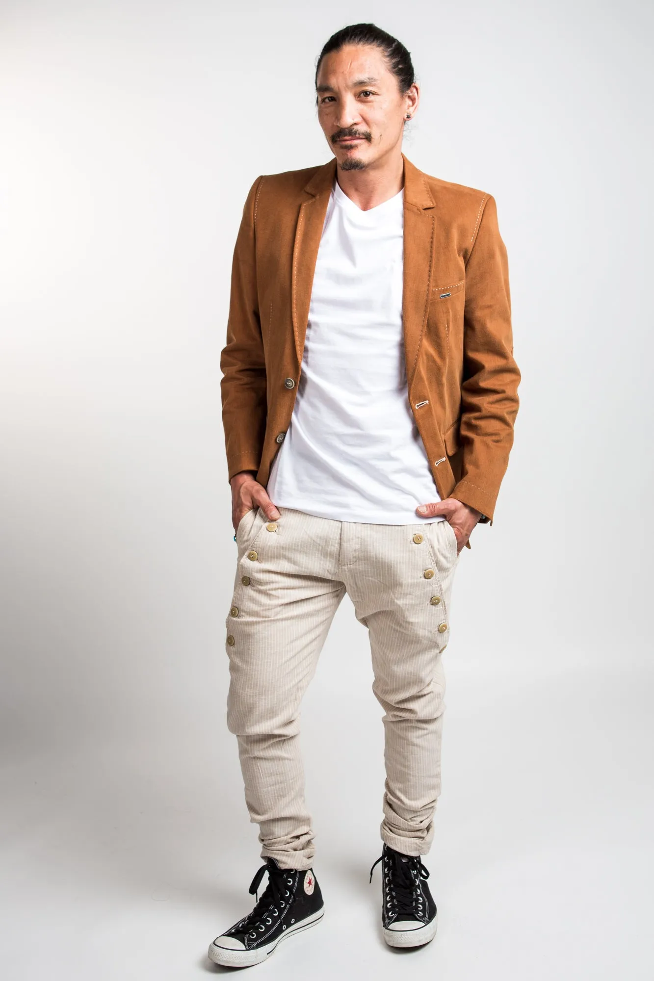Linen Dress Pants - Tan