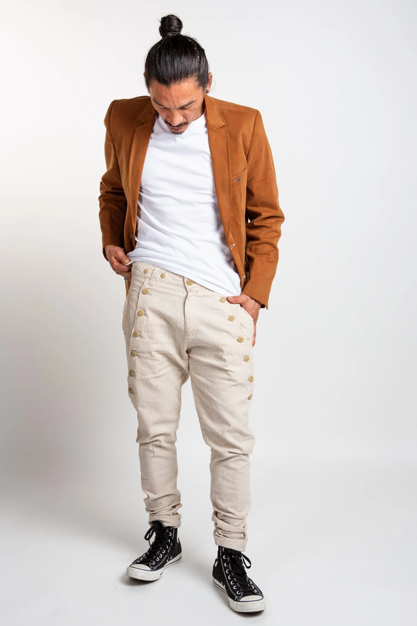 Linen Dress Pants - Tan