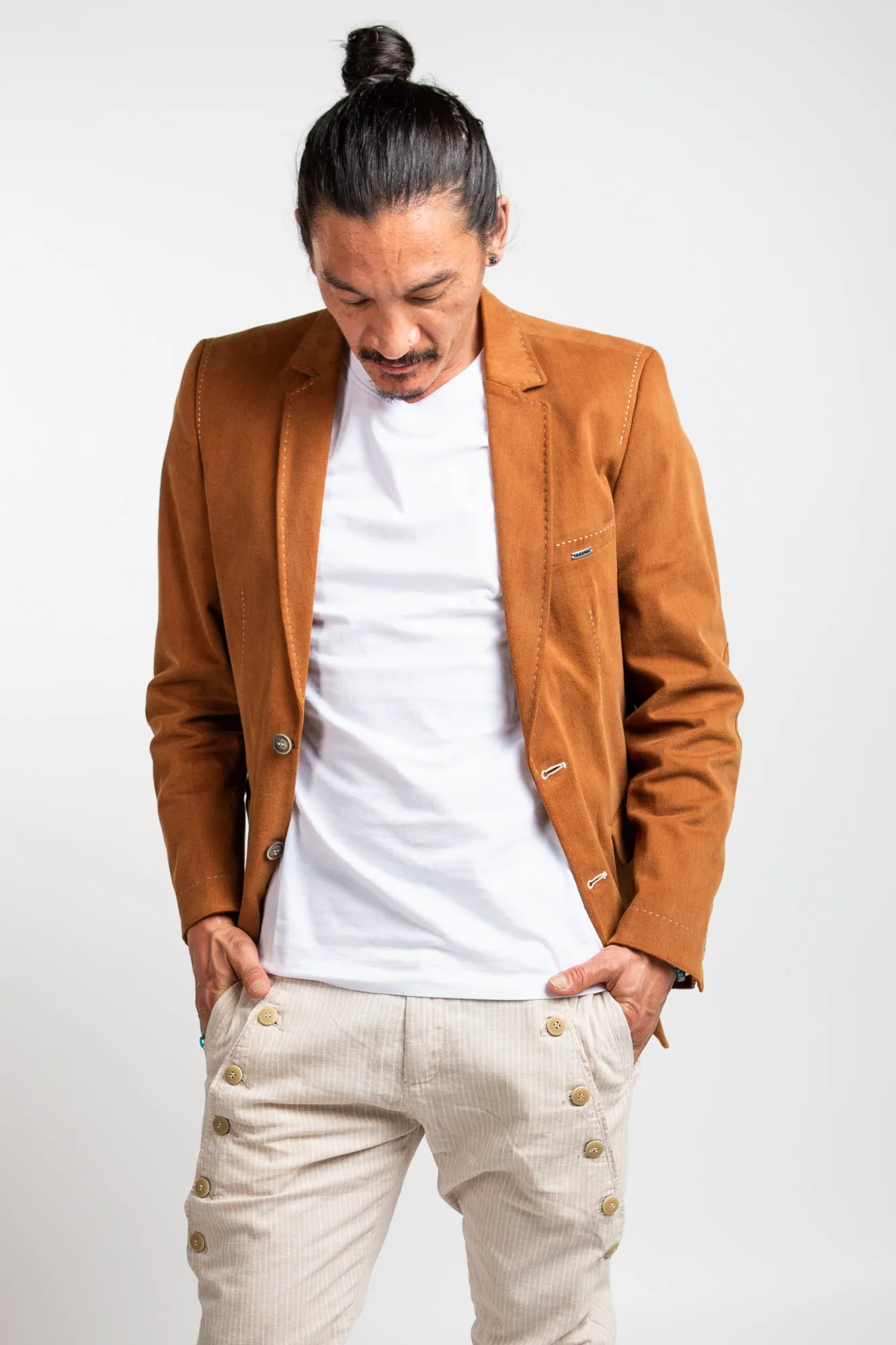 Linen Dress Pants - Tan