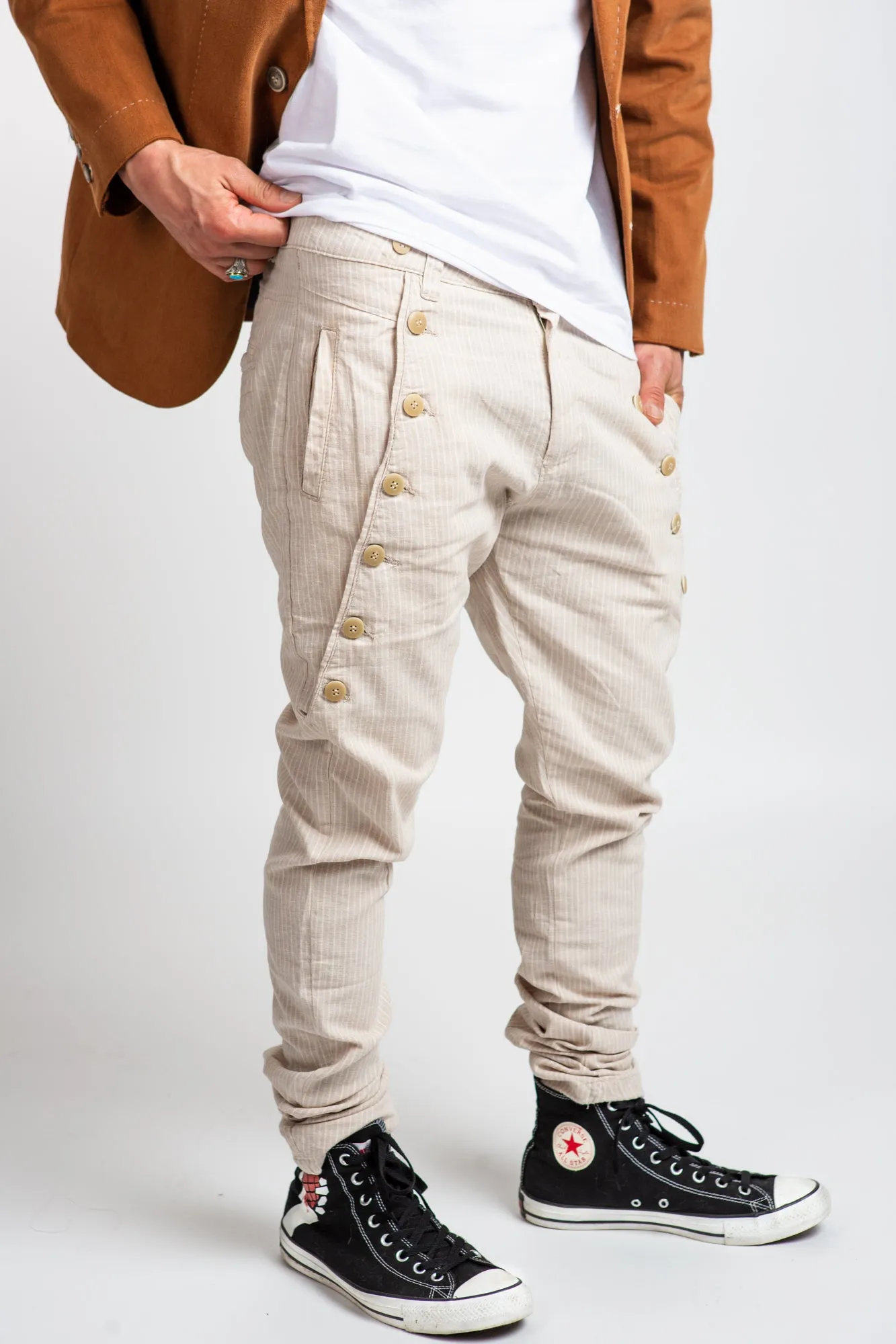 Linen Dress Pants - Tan