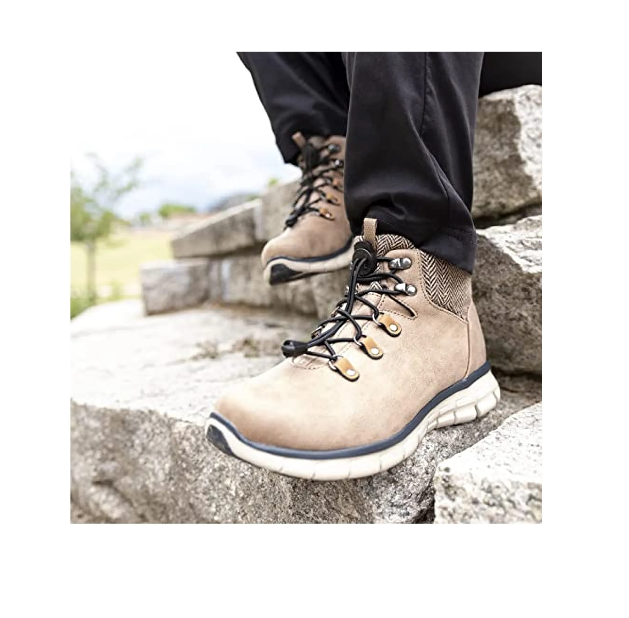 Lock Laces for Boots (3 Pair) Premium Heavy Duty Elastic No Tie Boot Laces for Boots and Shoes