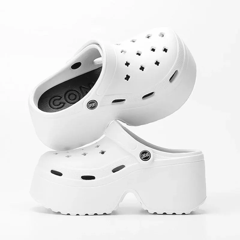 Lucyever Chunky Platform Clogs Sandals for Women Summer Stylish Non Slip Beach Slippers with Thick Bottom Comfort