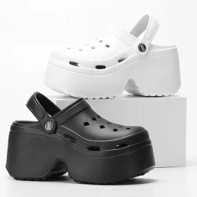 Lucyever Chunky Platform Clogs Sandals for Women Summer Stylish Non Slip Beach Slippers with Thick Bottom Comfort
