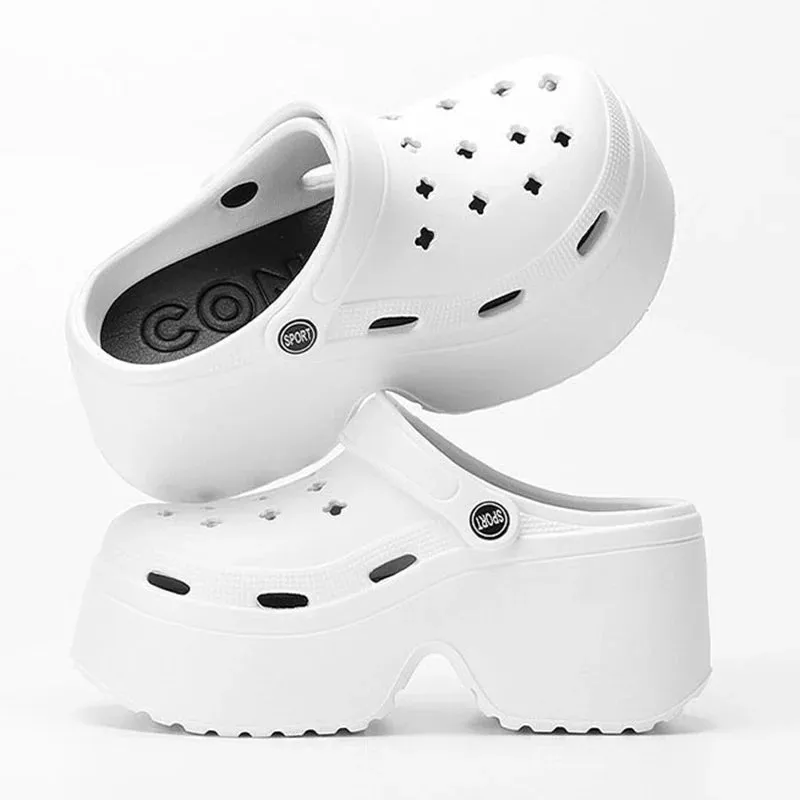 Lucyever Chunky Platform Clogs Sandals for Women Summer Stylish Non Slip Beach Slippers with Thick Bottom Comfort