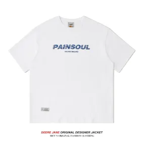 Men T-shirt Summer Cotton Short Sleeve Men's Loose Versatile Half Sleeve T-shirt