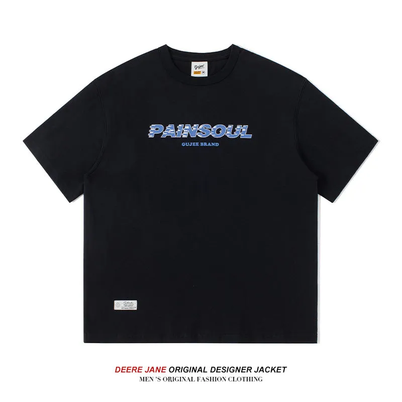 Men T-shirt Summer Cotton Short Sleeve Men's Loose Versatile Half Sleeve T-shirt